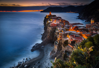 sunset in Vernazza