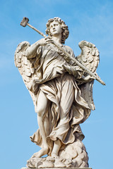 Fototapeta na wymiar Rome - Statue of angel on the Angel's Bridge
