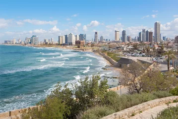 Foto auf Leinwand Tel Aviv -  outlook to waterfront and the city from old Jaffa © Renáta Sedmáková