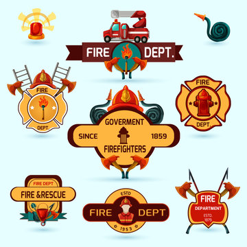Firefighter Emblems Set