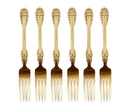 Gold forks the isolated