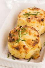 potato gratin with fresh rosemary