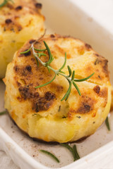 potato gratin with fresh rosemary