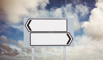 Signpost arrows with copy space