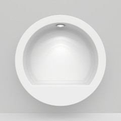 Round Exhibit Showcases with light sources