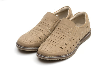 male shoes on the white background