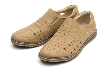 male shoes on the white background