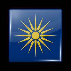 Flag of Macedonia. Glossy Icons