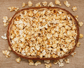 popcorn in the basket