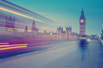 Fototapeta na wymiar London landmark Big Ben, filtered effect