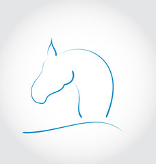 Sign horse isolated on white background