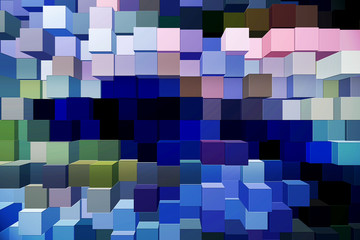 Foglio estruso di blocchi quadrati multicolore