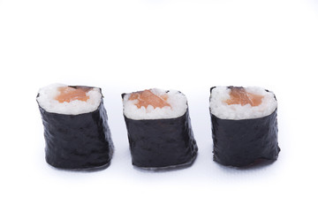 sake maki isolated on white background © anjokan