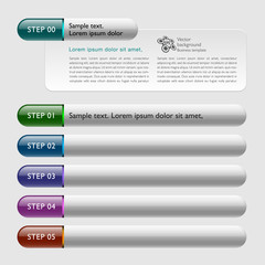 Infographics Web Banner & Label Design　#Glow buttons