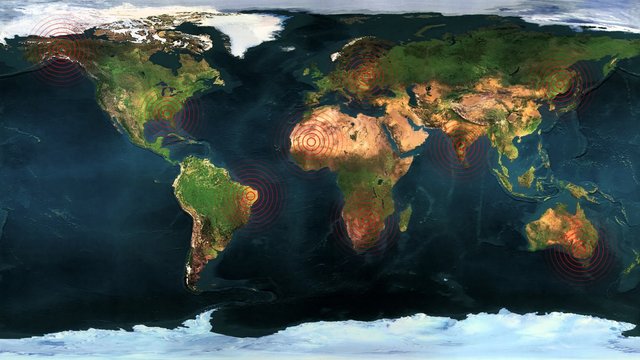 4K red radar signals in different parts of the world