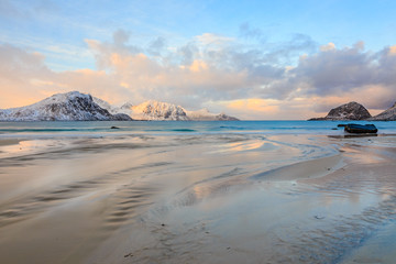 Sunrise at Haukland Beach, Lofoten