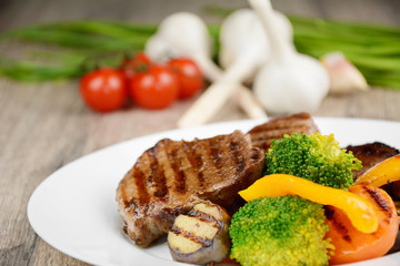 Delicious grilled beef steakes