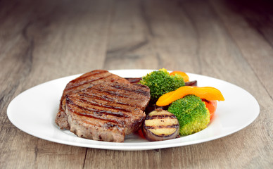 Delicious grilled beef steakes