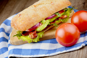 Homemade tasty sandwich