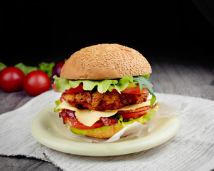 Homemade tasty sandwich