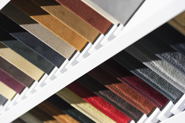 Upholstery and carpet fabric textile samples for car interior