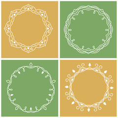 Set of outline frames with copy space