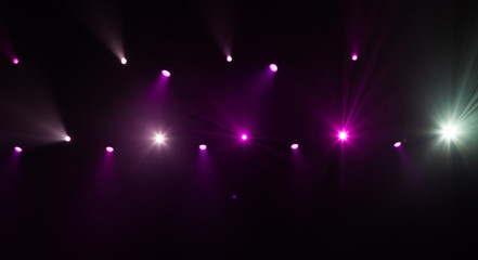 Fototapeta na wymiar Stage lights on concert.