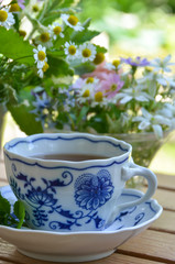 Obraz na płótnie Canvas tea break in the garden