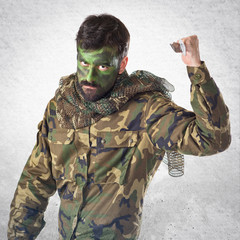 Soldier with knife