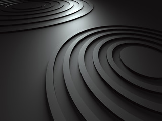 Dark Abstract Round Design Background