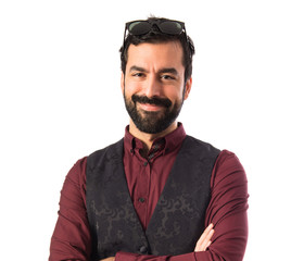 man smiling with glasses