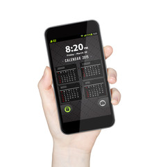 Hand with mobile phone