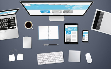 Workplace with tech device