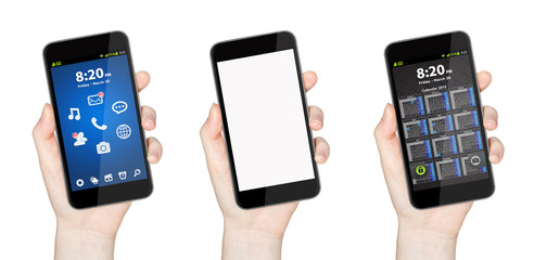 Hand with mobile phone