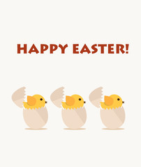 Happy easter cards with easter egg. Vector illustration.