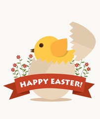 Happy easter cards with easter egg. Vector illustration.