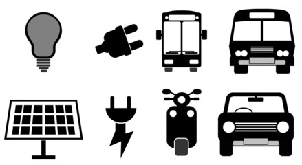 Energie et transports en 8 icônes