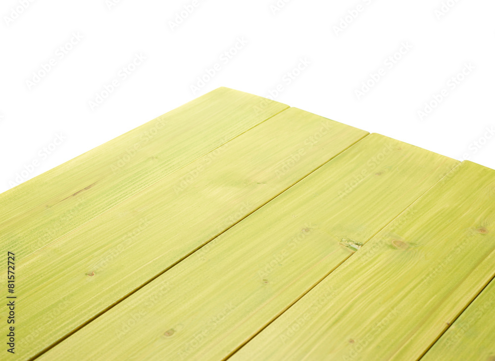 Wall mural Green paint coated wooden boards