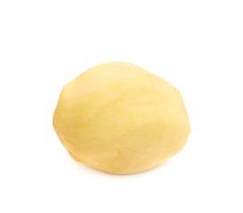 Peeled clean potato isolated