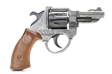 Revolver gun closeup