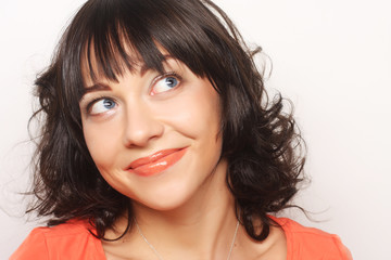 Fototapeta premium Beautiful young surprised woman.