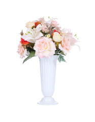 Pink flowers in a vase