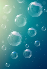 Shiny bubbles on the sky background-EPS10