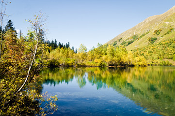 Mountain lake, Caucasus