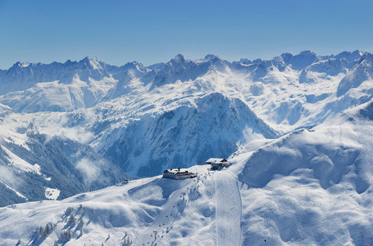 Montafon Alpen Silvretta Schnee Skigebiet Nova Stoba Hütte