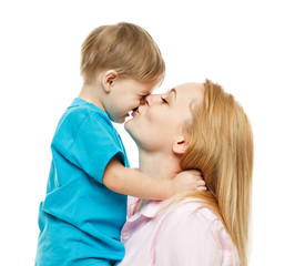 Nice boy with mother