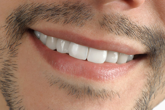 Teeth. Wide sincere smile