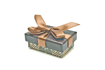 single brown gift box