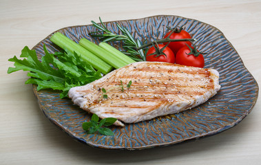 Grilled turkey steak