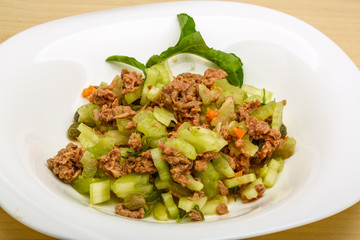Tuna and celery salad